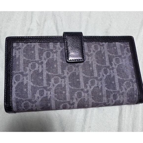 Rare CHRISTIAN DIOR Wallet Flight Line orange Canvas Denim Trotter - Picture 5 of 9